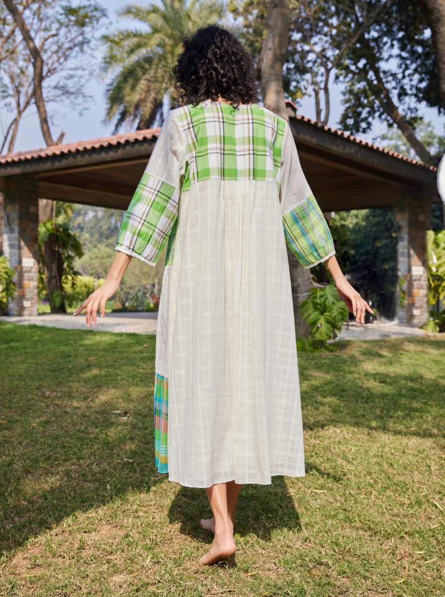 green and white dress combination Lizzie Sea Green And White Striped Maxi Dress Medium / Sea Green main image 1