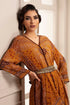 Rajdeep ranawat mustard printed bandhani silk crepe dress
