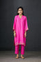 Brih rose silk hand embroidered tunic trouser set
