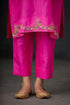 Brih rose silk hand embroidered tunic trouser set