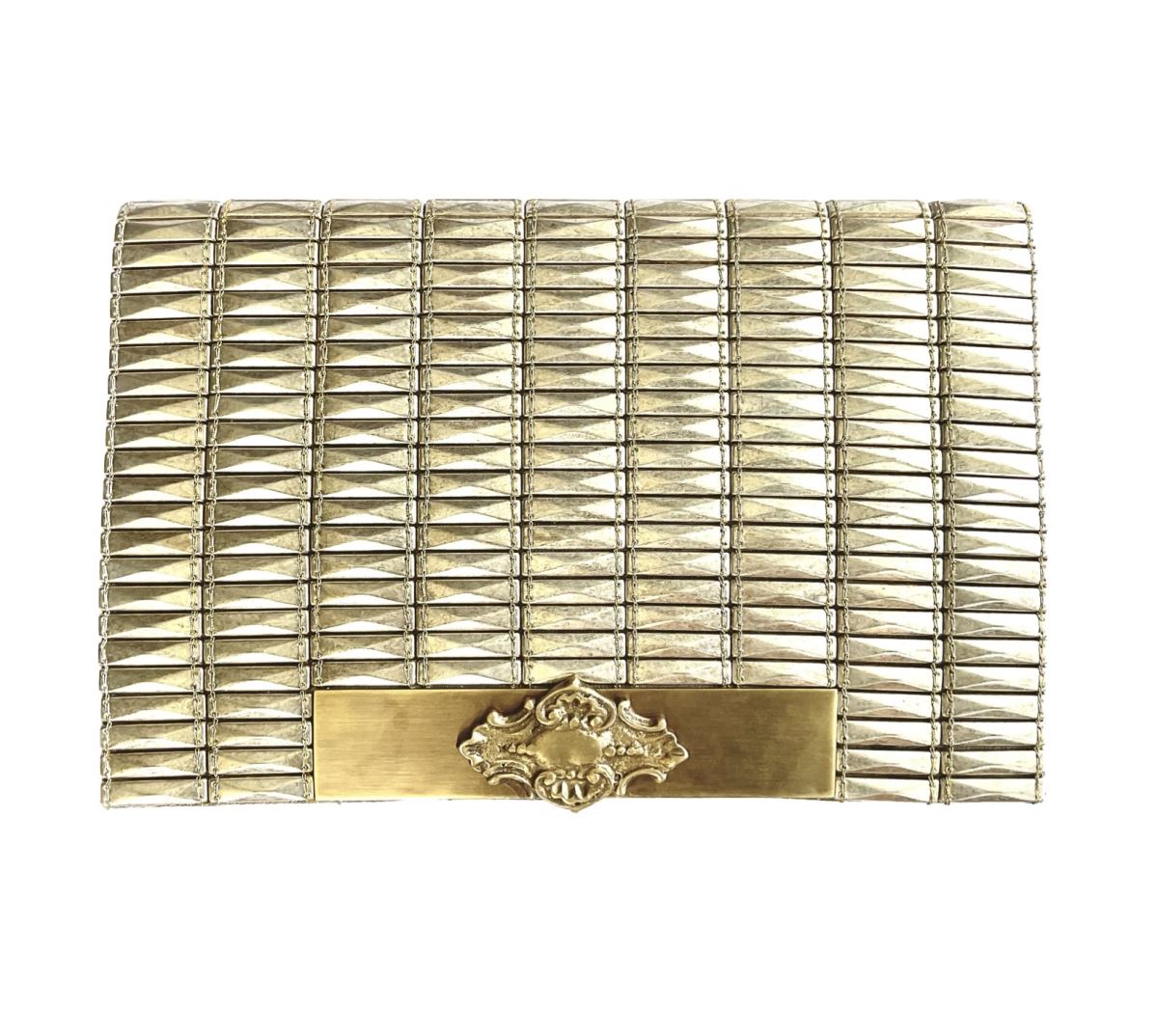 Silver Tally Metallic Clutch main image 1