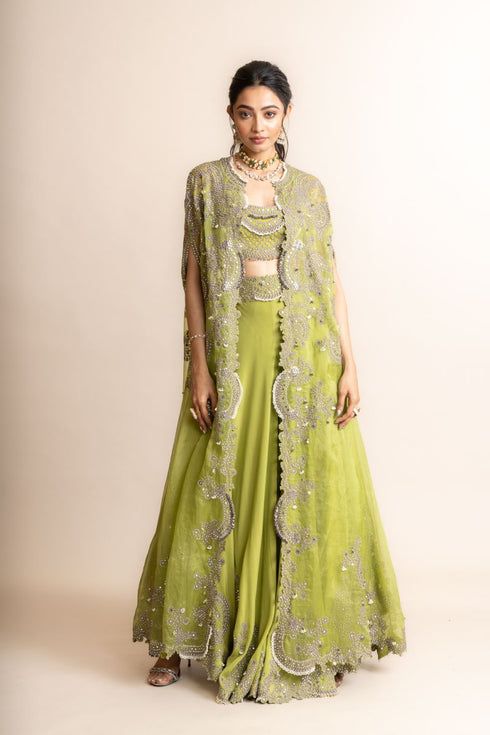 Buy - Cape with sharara set-1 | Elan Store