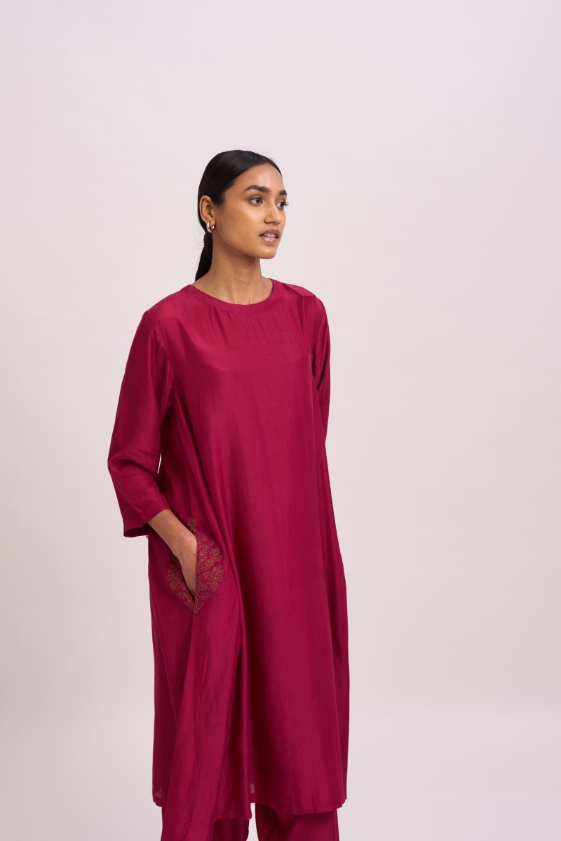 Fuchsia Fantasy Kurta Set