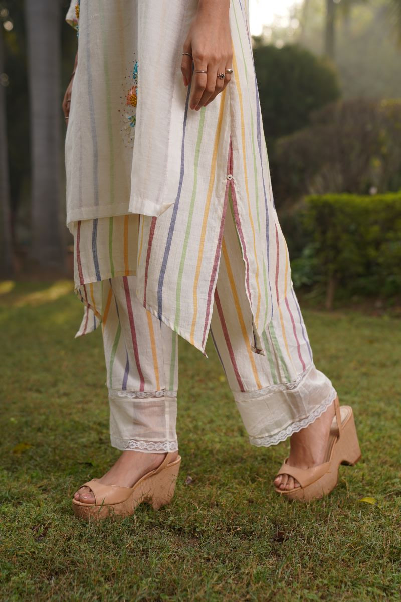 Thom Krom | Shop Online | SS23 | Off White Wide Leg Pants - Aleluya Concept  Store
