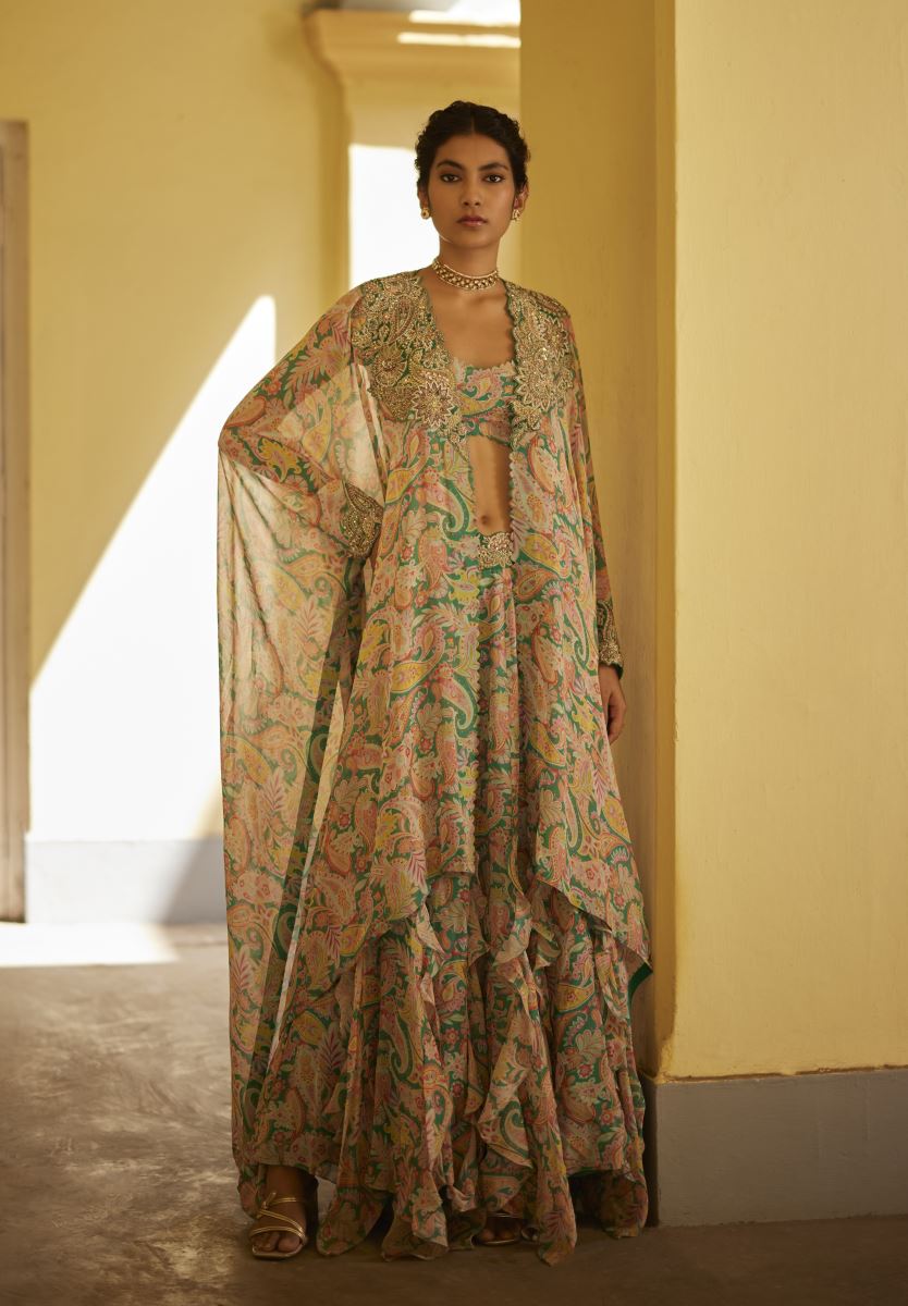 Ahlam Cape Set - Green