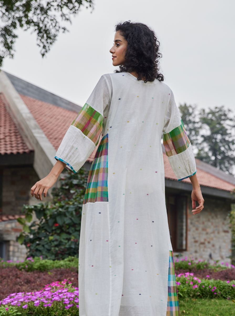 Buy - White tribal dress | Elan Store